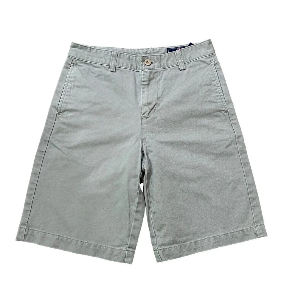 Vineyard Vines Boys Khaki Chino Shorts Size 12 Cotton Excellent Condition - Picture 10 of 10